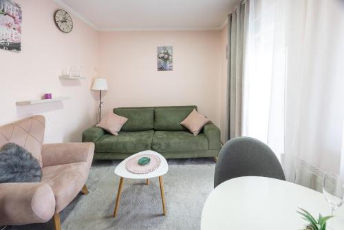 Lepo uređen enterijer Apartment Cactus 021 sa modernim dnevnim boravkom u Novom Sadu.